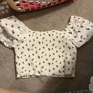 American Eagle Cropped Floral Top